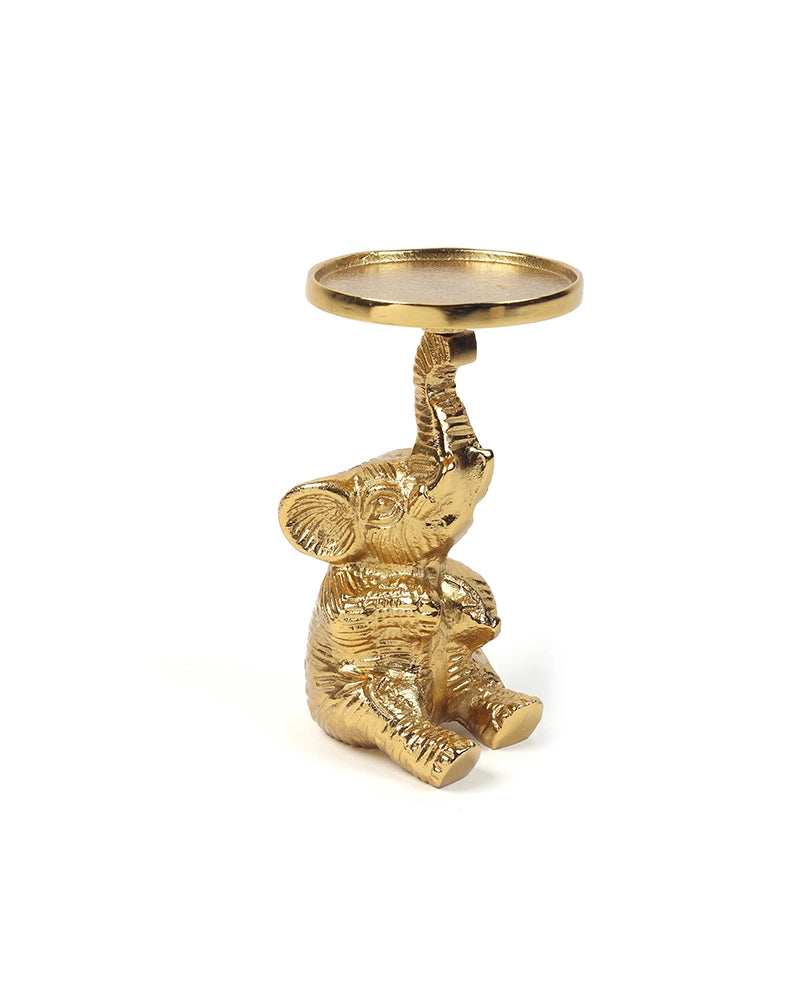 Decorative Elephant Pillar Candle Holder for Home & Festive Decoration
