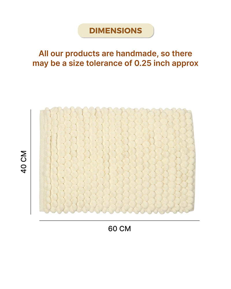 Cotton Bathroom Door Mat with Non Slip Backing and Soft Texture