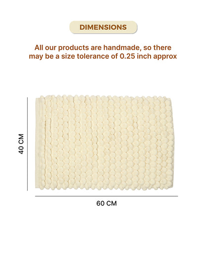 Cotton Bathroom Door Mat with Non Slip Backing and Soft Texture