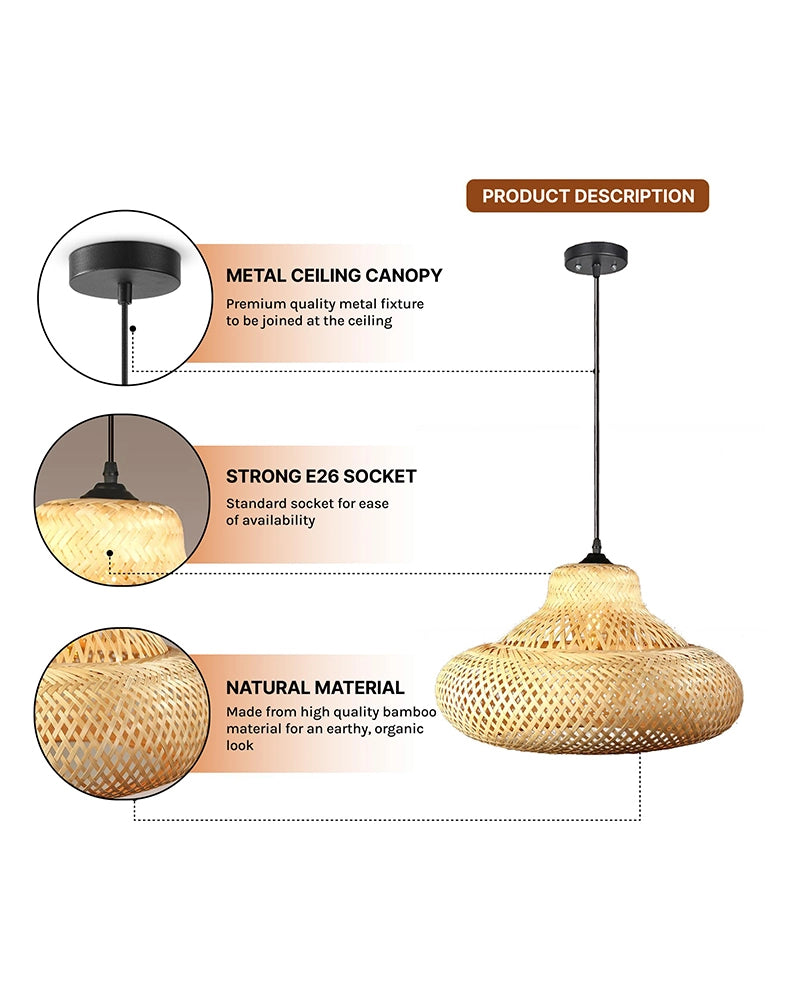 Artistic Bamboo Hanging Light for Home and Balcony