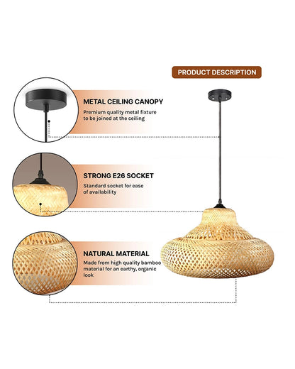 Artistic Bamboo Hanging Light for Home and Balcony