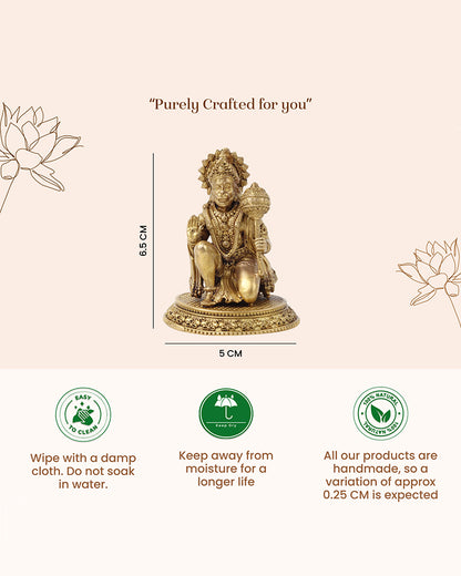 Premium Pure Brass Hanuman Ji Murti for Spiritual Decor and Rituals