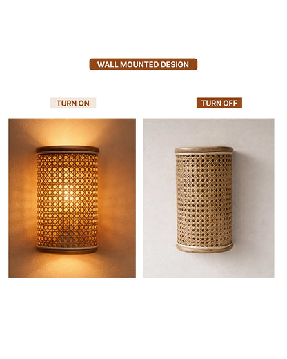 Artistic Rattan Wall Decor Light for Cafe and Restaurant