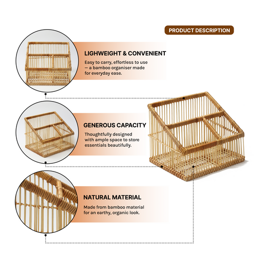 Wardrobe Organizer For Storage | File Storage Organizer | Wicker Bathroom Organiser