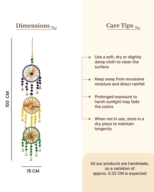 Handcrafted Dream Catcher Wall Hanging with Bells for Door and Festive Décor