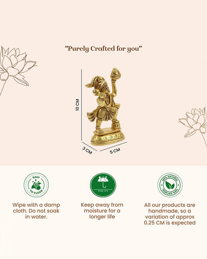 Brass Hanuman Ji Idol for Pooja Items, Home Decoration & Hanuman Jayanti Gifting