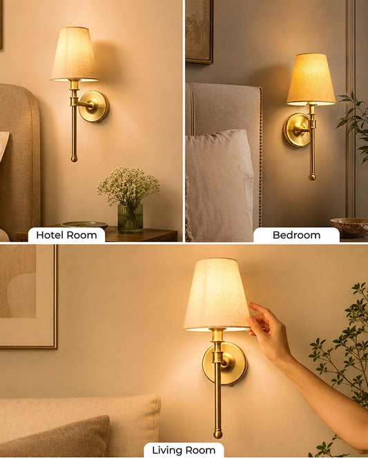 Decorative Wall Lamp with Fabric Shade