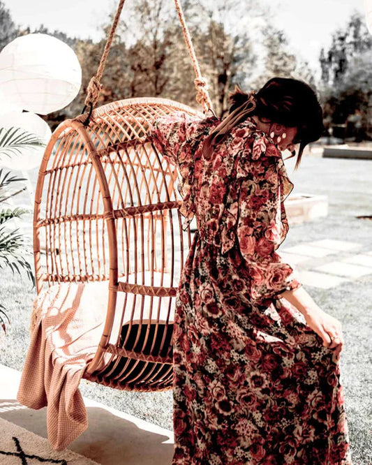 Natural Bamboo Swings for Relaxed Outdoor Seating