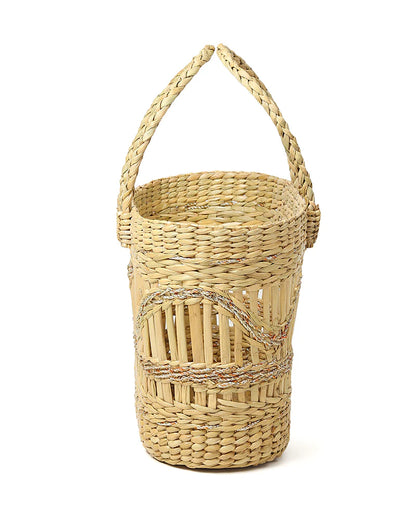 Handwoven Natural Tote for Shopping, Storage & Casual Carry