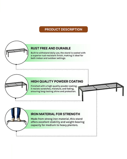 Plant Pot Stand | Garden Pot Stands for Indoor and Outdoor Use | Metal Plant Holder Stand
