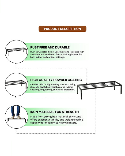 Plant Pot Stand | Garden Pot Stands for Indoor and Outdoor Use | Metal Plant Holder Stand