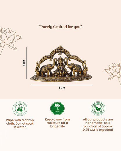 Decorative Laxmi Ji Brass Figurine for Pooja Room and Home Worship