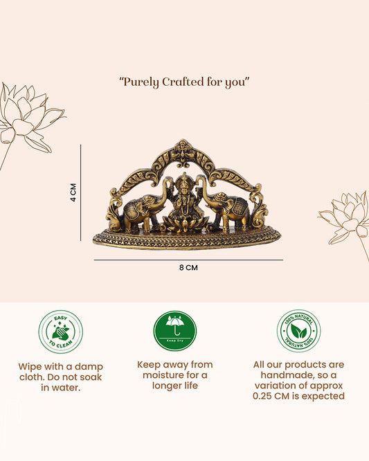 Decorative Laxmi Ji Brass Figurine for Pooja Room and Home Worship