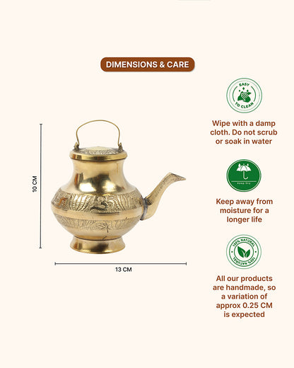 Traditional Brass Kalash for Pooja, Havan, and Religious Celebrations