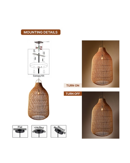 Warm Glow Hanging Lamp for Living Room and Relaxing Corners