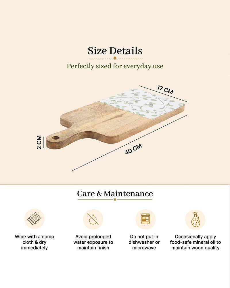 Wooden Platter with Handle for Kitchen and Gifting