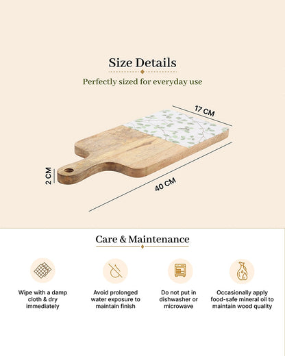 Wooden Platter with Handle for Kitchen and Gifting