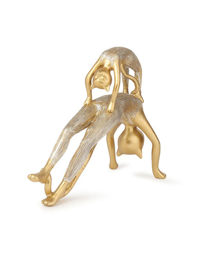 Yoga Cat Polypropylene Figurine for Living Room and Office Decor