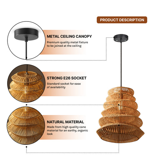 Ceiling Hanging Light and lamp | Bamboo Hanging Lights | Pendant Lights for Ceiling