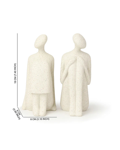 Human Bookend Figurine in Polypropylene for Living Room, Study, and Office