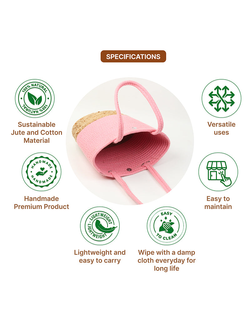 Jute Shopping Bag for Women and Everyday Grocery Use