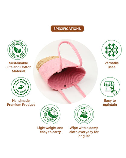 Jute Shopping Bag for Women and Everyday Grocery Use