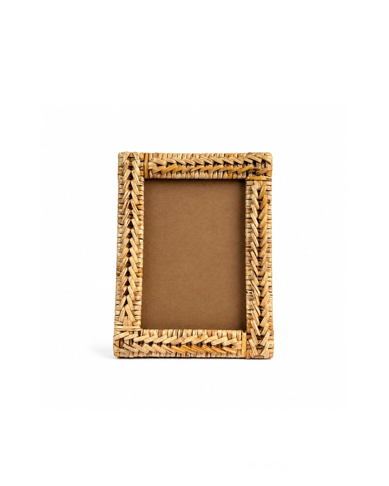 Handwoven Rattan Photo Frame For Home Décor & Gifting