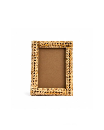 Handwoven Rattan Photo Frame For Home Décor & Gifting