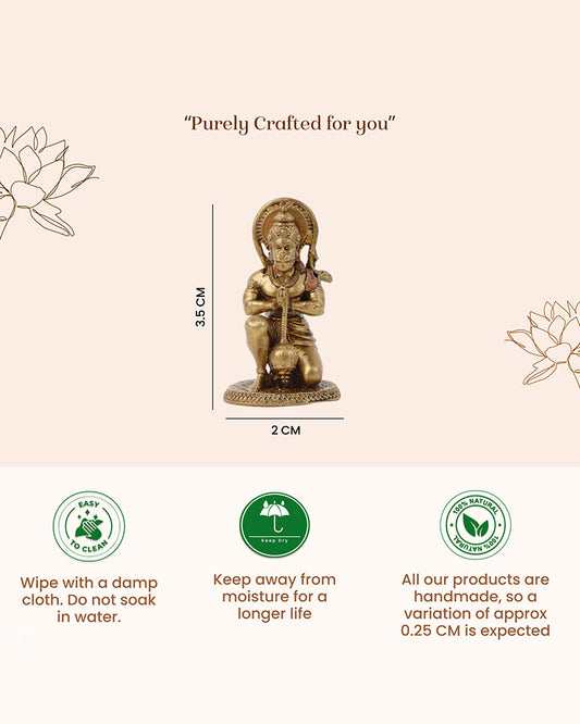 Handcrafted Hanuman Ji Murti for Pooja Room and Spiritual Decor