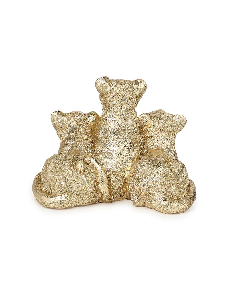 Lion Cub Figurine in Polypropylene for Living Room Display and Gifting