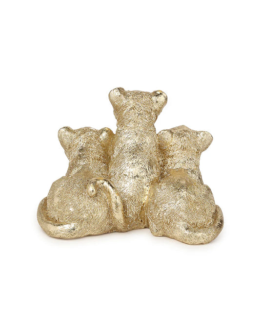Lion Cub Figurine in Polypropylene for Living Room Display and Gifting