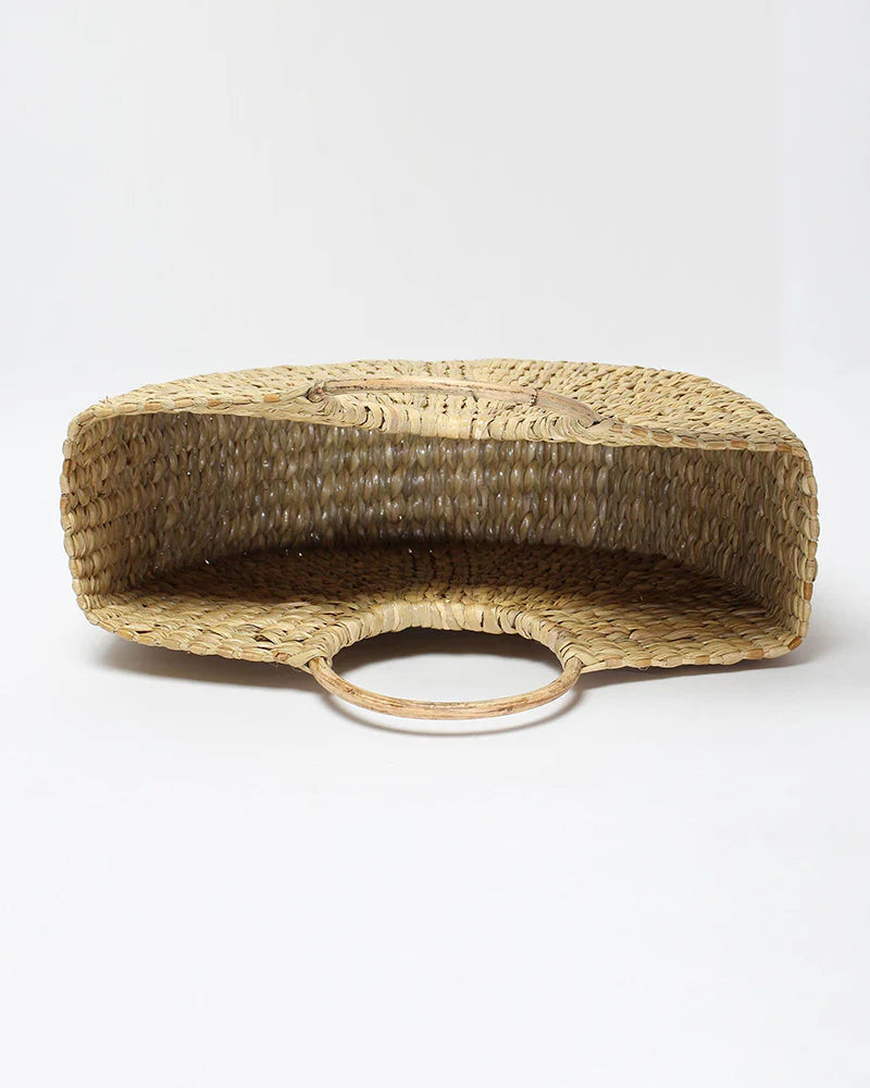 Half Moon Seagrass Beach Tote Bag