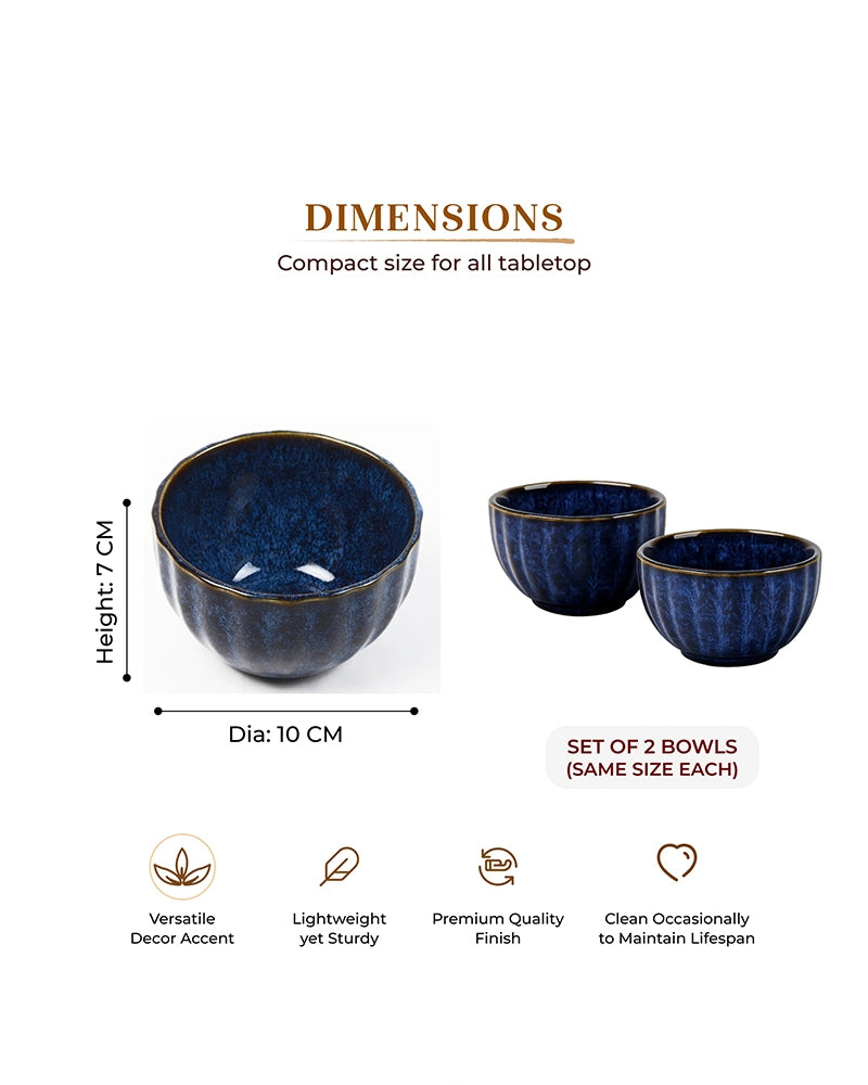 Ceramic Serving Bowl Set for Snacks & Gifting, Set of 2