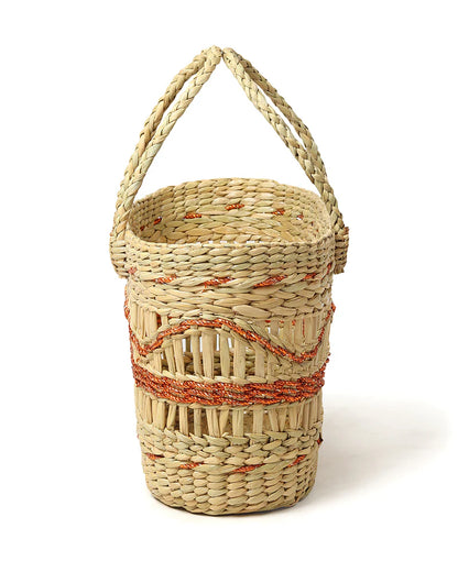 Handmade Seagrass Tote Bag for Storage, Shopping & Market Use