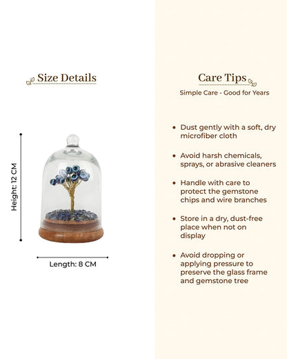 Evil Eye Feng Shui Tree with Glass Dome Protection Good Luck