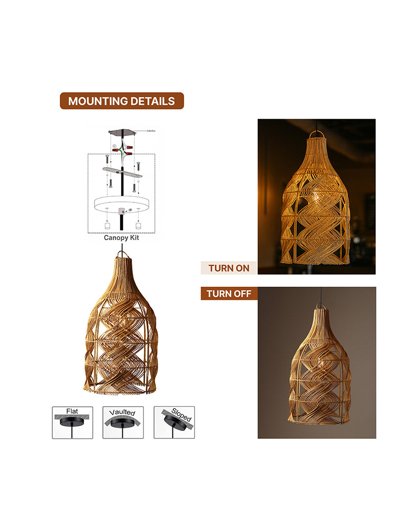 Elegant Pendant Hanging Light for Bedroom and Living Room