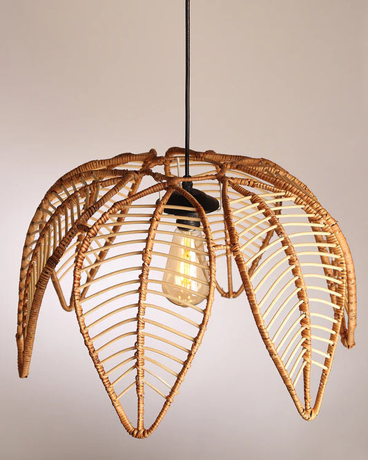 Artistic Rattan Ceiling Light for Cafe and Restaurant