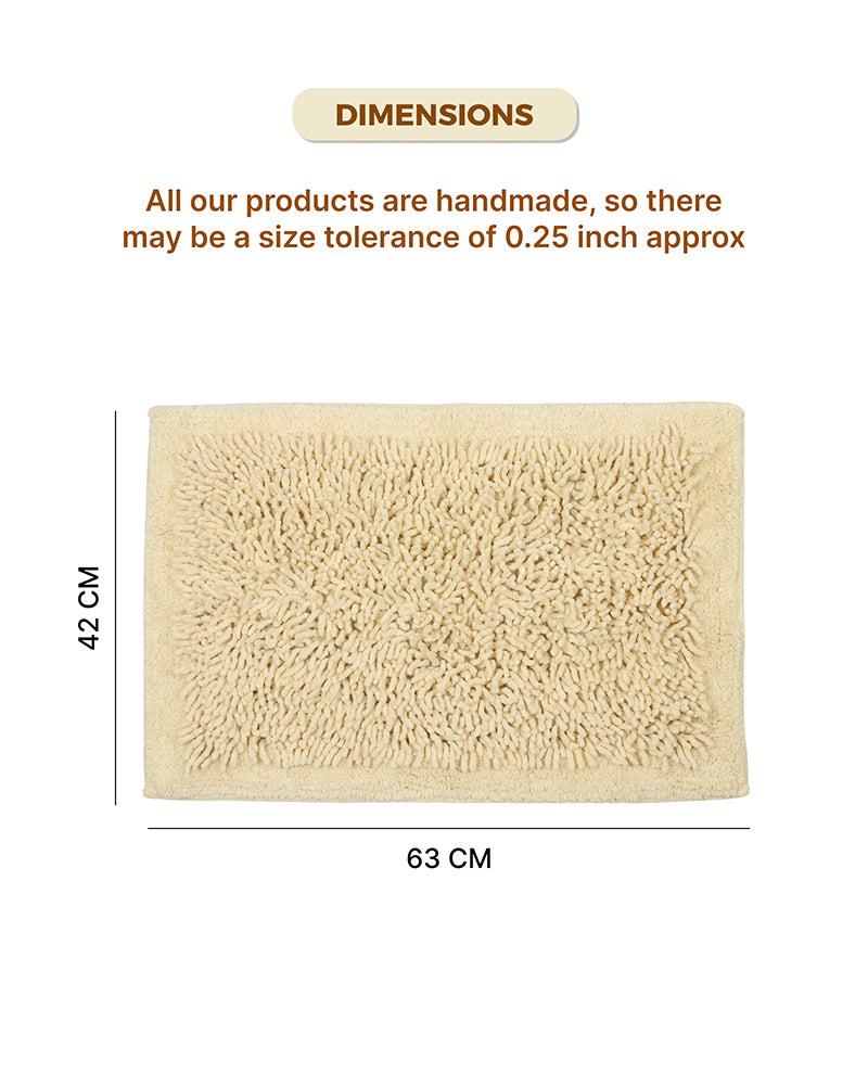 Elegant Cotton Bath Mat for Bathroom Door and Modern Home Decor