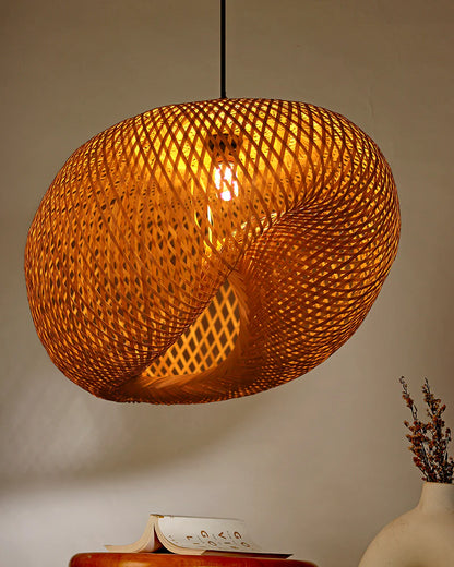 Artistic Bamboo Ceiling Light for Home and Balcony