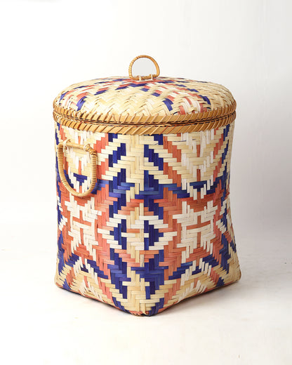 Bamboo Multi Storage Basket | Wicker Laundry Basket With Lid