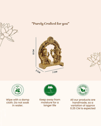 Brass Laxmi Ganesh Idol for Diwali Pooja, Home Decoration & Festive Gifting