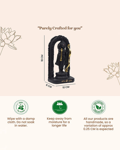 Ram Lala Polyresin Idol - Divine Showpiece for Pooja & Gifting