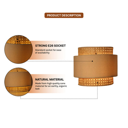 Wall Lamp | Bamboo Wall Lamp | Wall Mount Lights | Wall Lamps For Bedroom