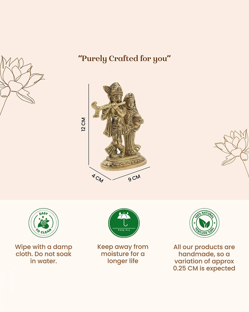 Radhe Krishna Ji Murti for Pooja Items, Home Decoration & Janmashtami Gifting