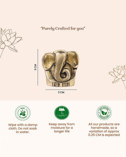 Pure Brass Ganesha Idol for Home Temple and Spiritual Decor
