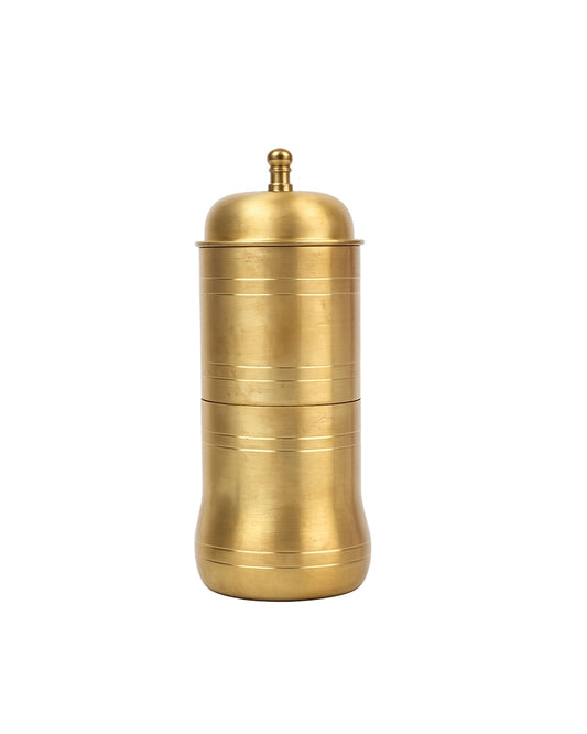 100 % Brass South Indian Reusable Drip Coffee Maker, 2-4 cups