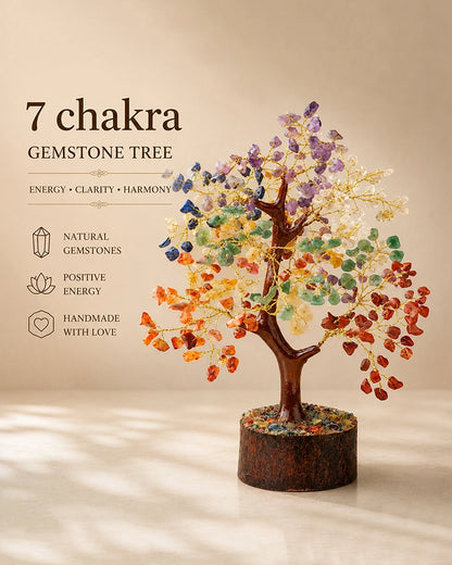 7 Chakra Gemstone Crystal Tree for Living Room