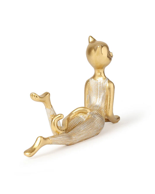 Polypropylene Yoga Cat Statue for Home Decoration and Gifting