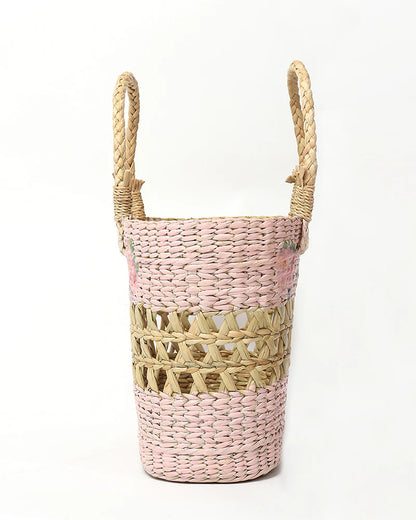 Natural Seagrass Market Basket & Tote Bag