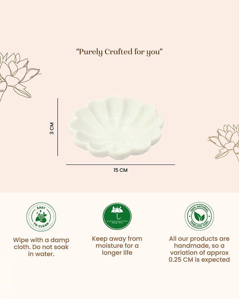 Elegant Marble Urli Bowl for Home Decor, Pooja Room, and Mandir Display